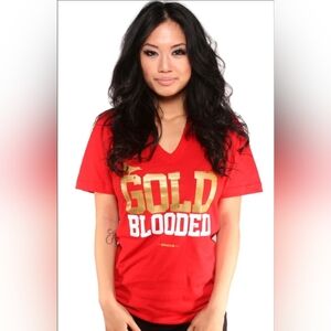 New Without Tags Adapt ClothingGold Blooded V-Neck San Francisco 49rs